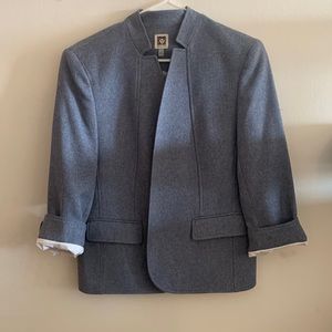 Blue Business Blazer with Stripped Liner